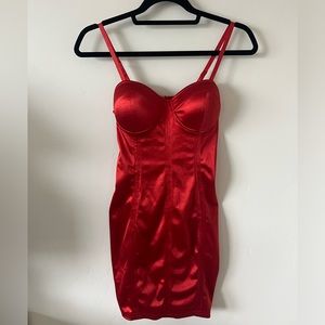 Forever21 - Satin Corset Dress - Red - Great Condition